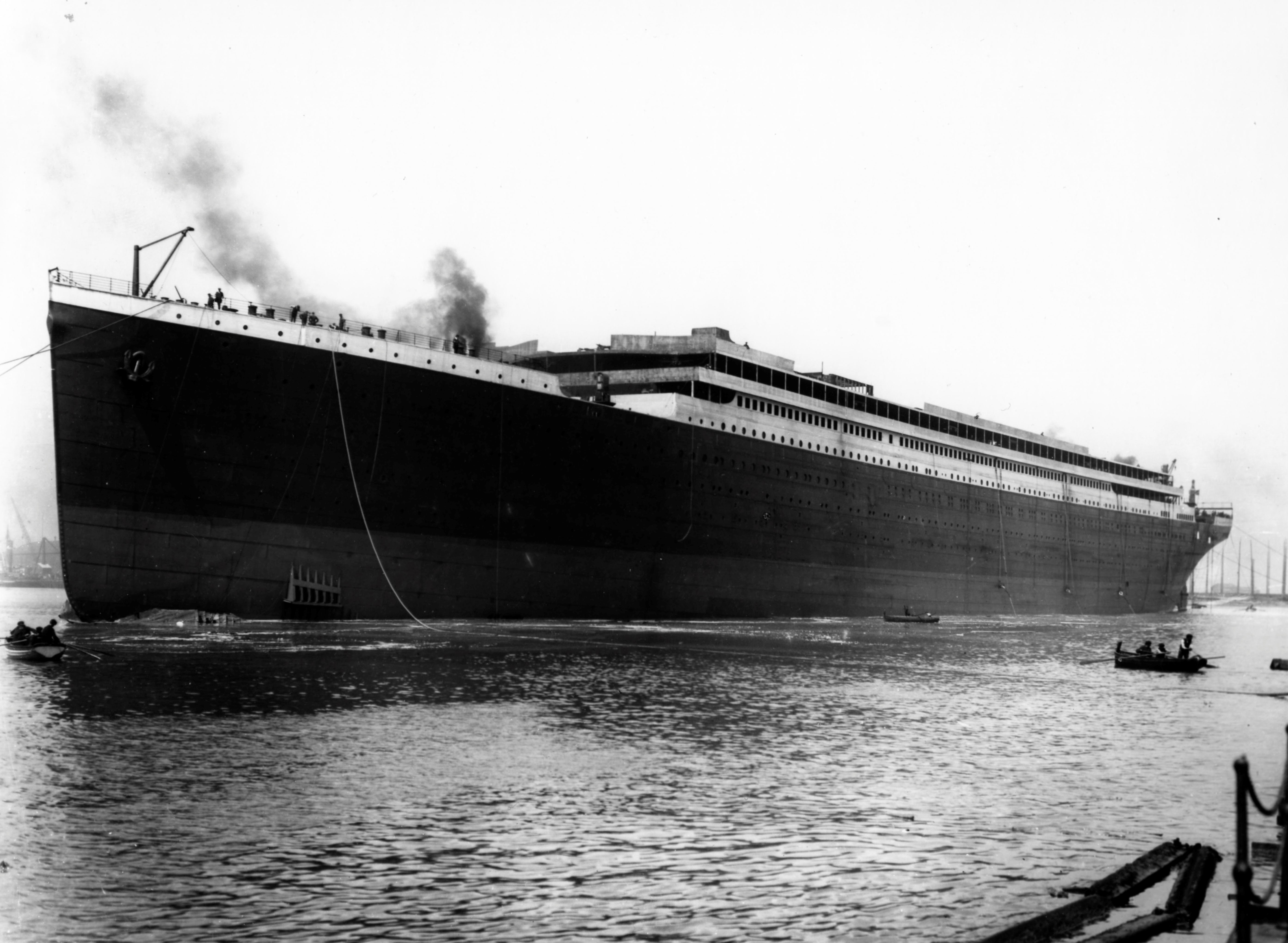 Titanic shortly after her launch in May 1911